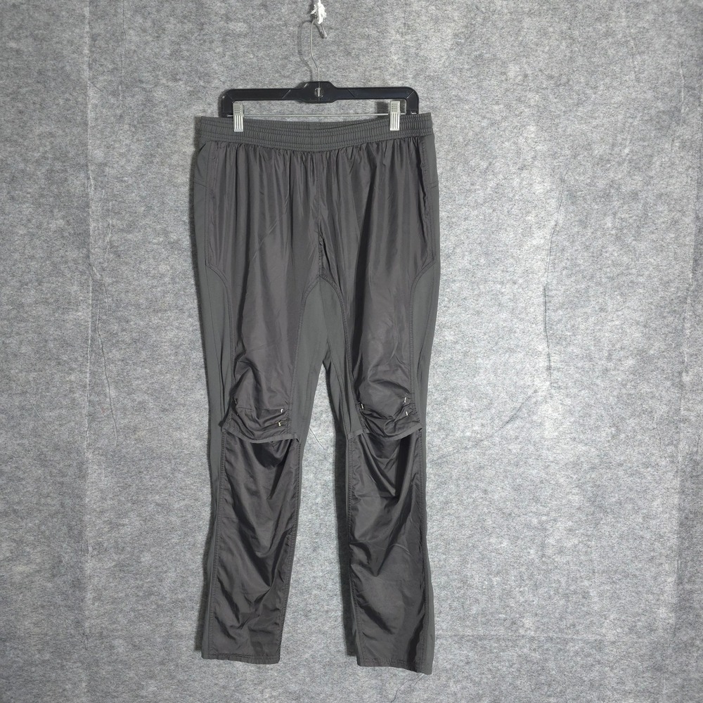 Under Armour ColdGear Pants Men MD Gray Joggers Ripstop Hybrid Ankle Zip Running